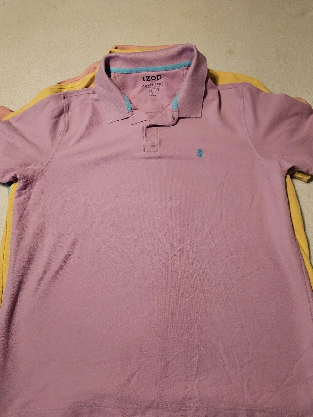 IZOD Men's Polo Bundle - Pastel Blue, Pink, Yellow, Lavender Xl - Picture 5 of 8